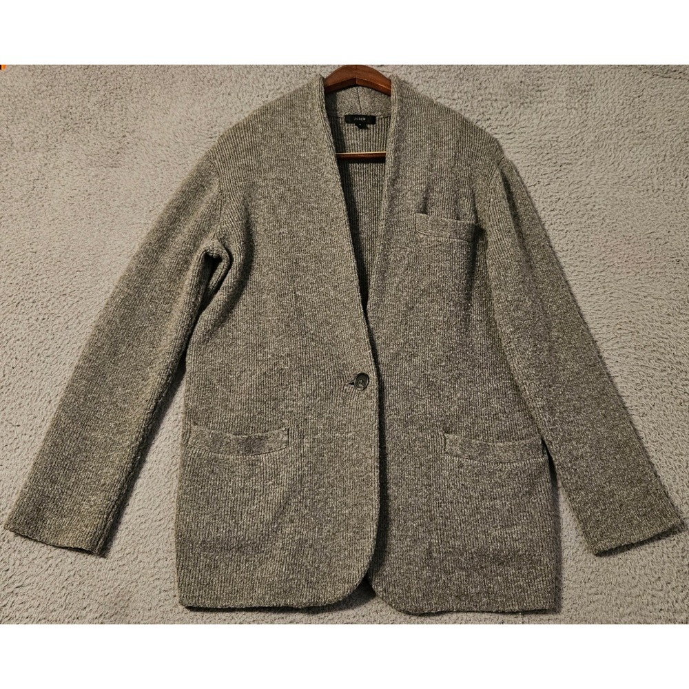 J.Crew Womens Grey Cocoon Sweater Knit Cardigan Sweater BA551 Size Small